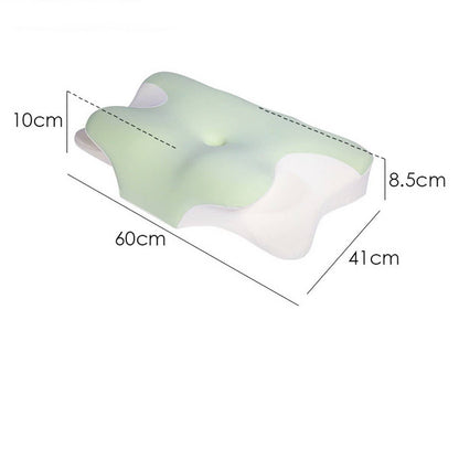 A-Class Memory Foam Neck Pillow with Pillowcase_CWMM8092: LIGHTBLUE / (OS) 1